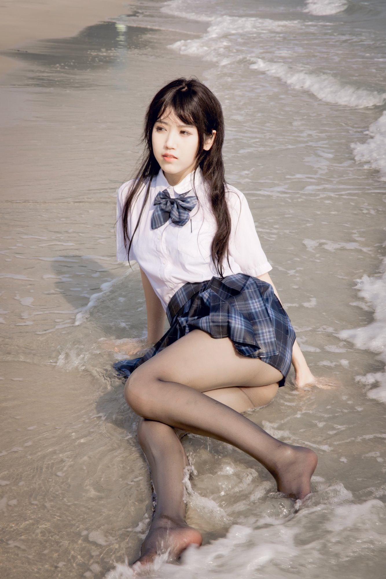 不呆猫 - 泳衣JK学妹