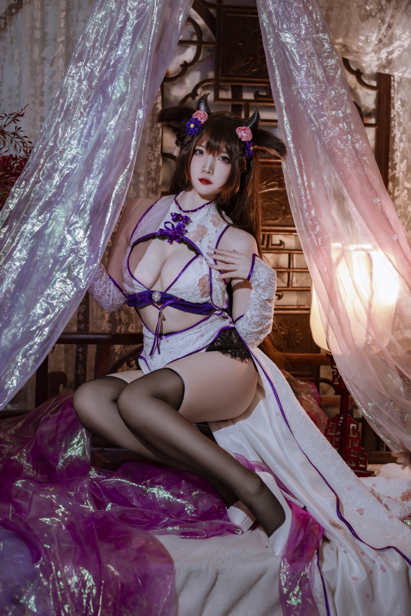 二佐Nisa - 碧蓝樫野旗袍